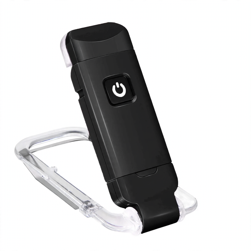 Portable LED clip light for books