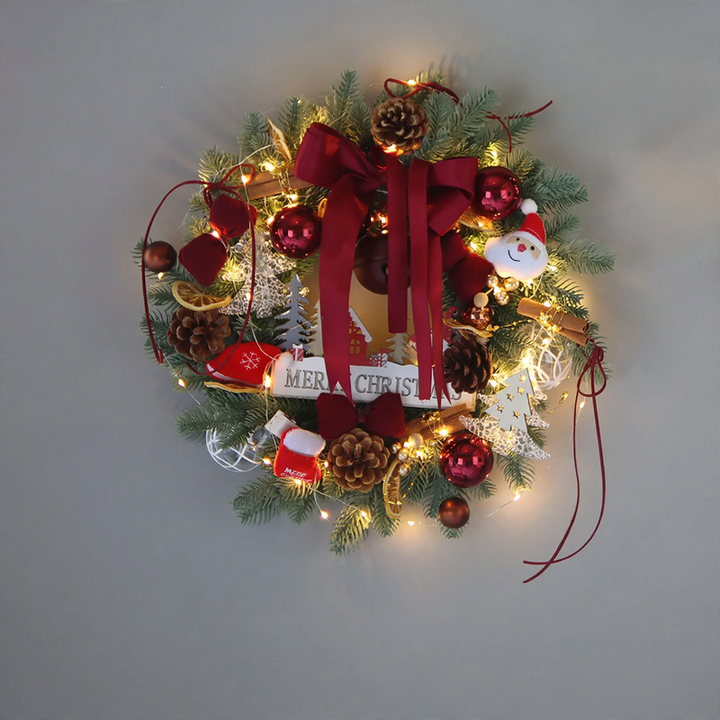 Christmas wreath with pine cones, various sizes