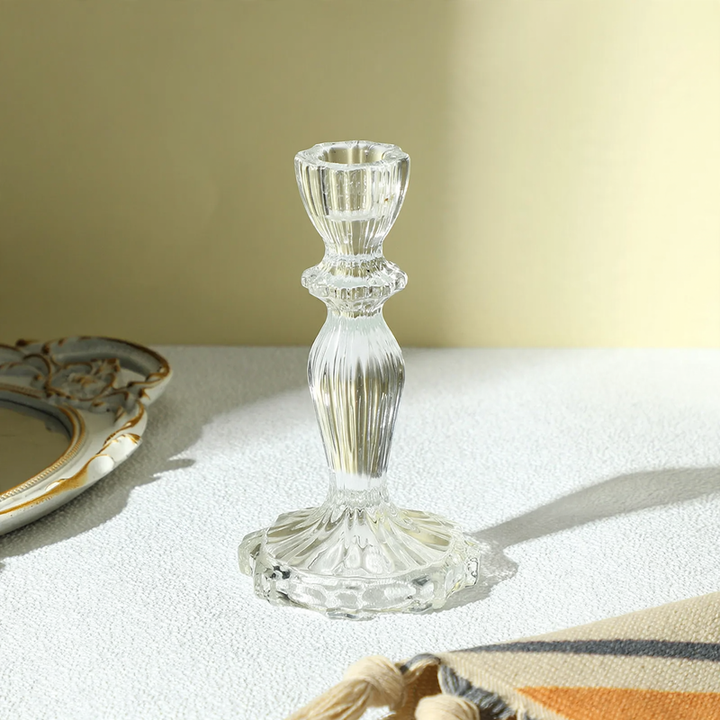 Spiral-shaped scented candle with decorative stickers