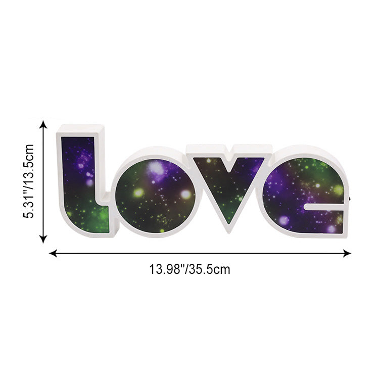Stornfield | PS LOVE Letters Waterproof LED Table Lamp Modern Art Deco for Bedroom
