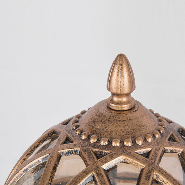 Traditional Colonial Globe Glass Aluminum 1-Light Outdoor Light For Garden | Stornfield