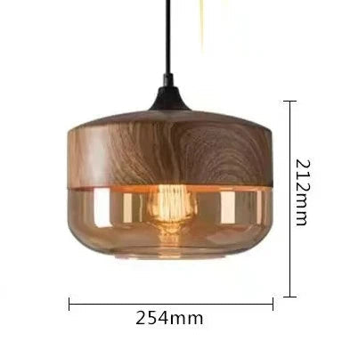 Stornfield | EternaGlow Glass and Wood Pendant Light | Elegant Design for Your Home