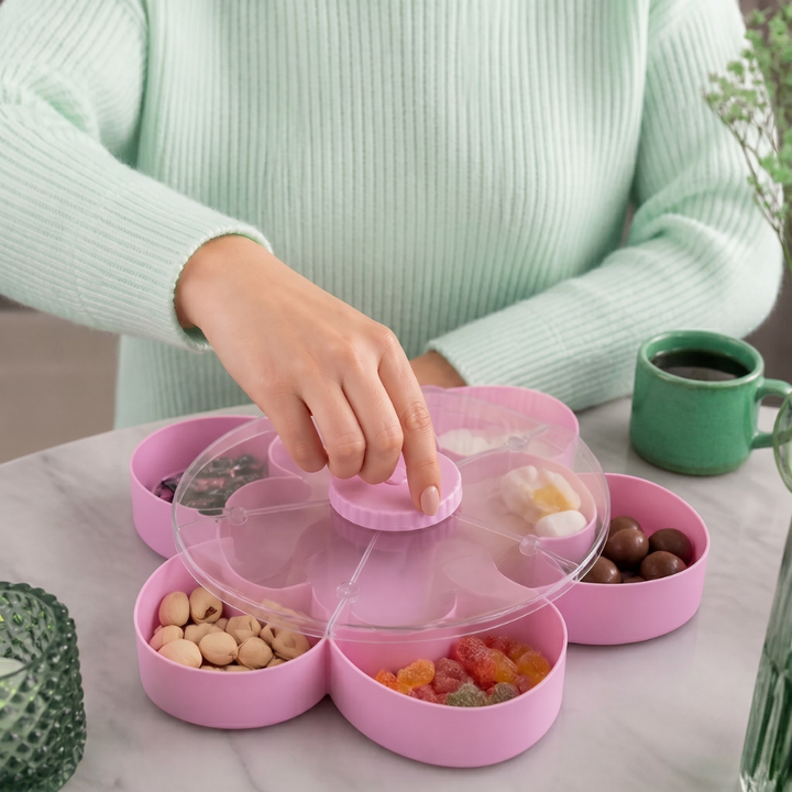 ServeSpin rotating tray with compartments | Stornfield