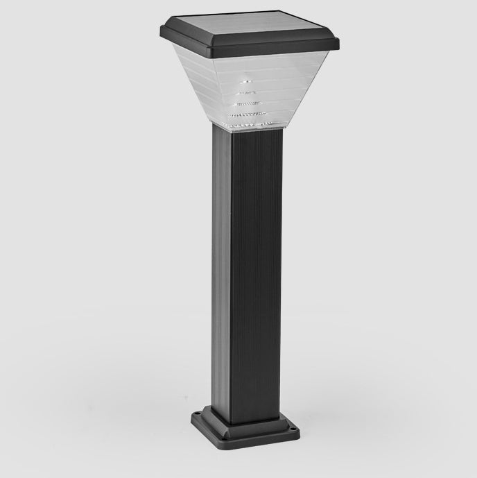 Modern Minimalist Square Cylinder Solar Waterproof ABS PC LED Outdoor Light For Garden | Stornfield
