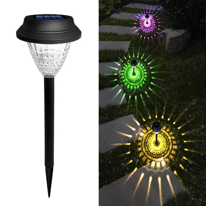 Stornfield | Outdoor Decorative Divergent Circular Luminous Waterproof Solar Shade LED Garden Light