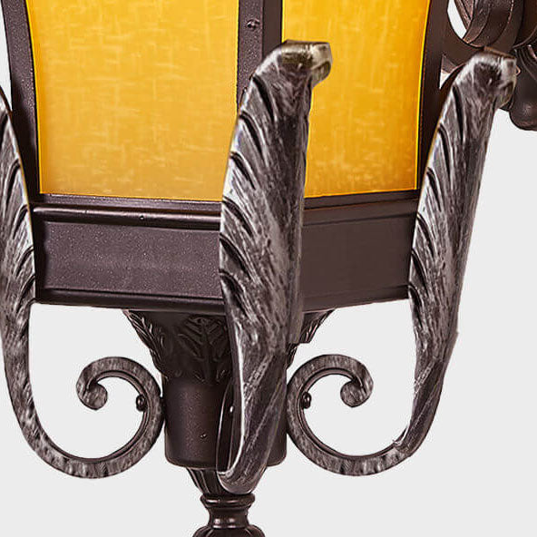 European Vintage Outdoor Square Cage Aluminum Glass 1-Light Wall Sconce Lamp | Stornfield