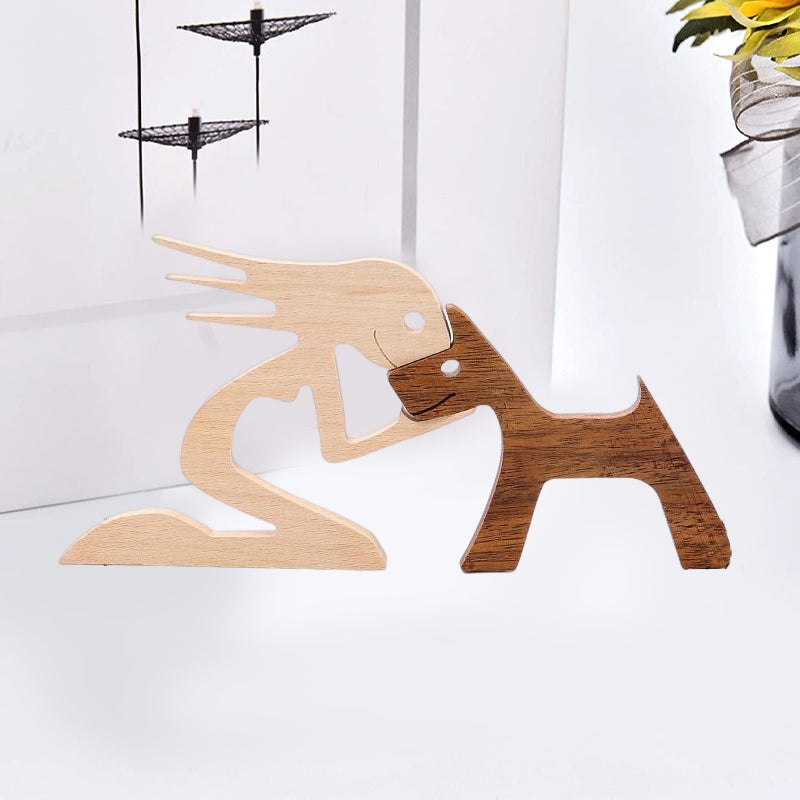 Gift For Pet Lovers - Wood Sculpture Table Ornaments - The Love Between You And Your Fur-Friend | Stornfield