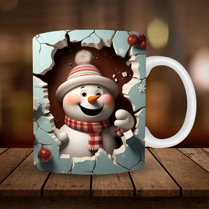 3D snowman ceramic mug - Fun Christmas gift | Stornfield