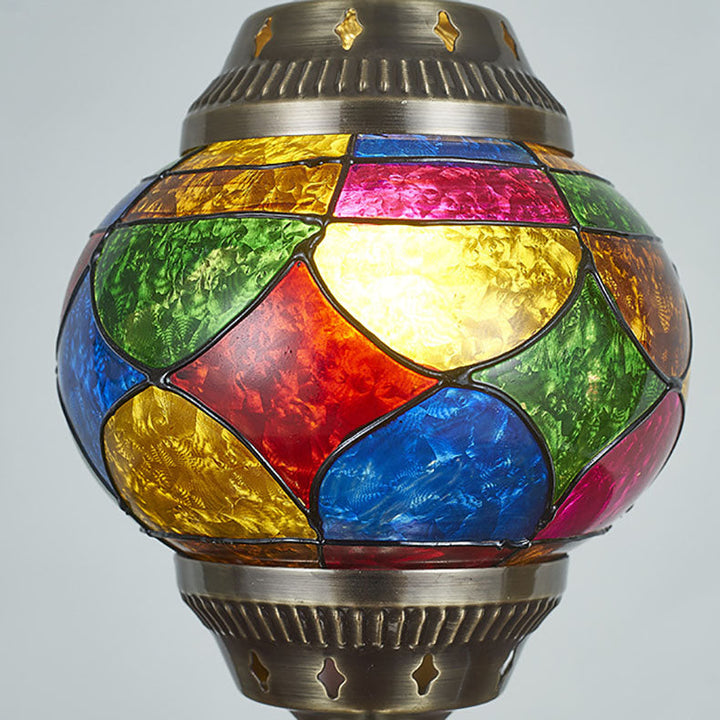 Stornfield | Romantic 1-Light Enameled Iron Oval Traditional Tiffany Table Lamp for Bedroom