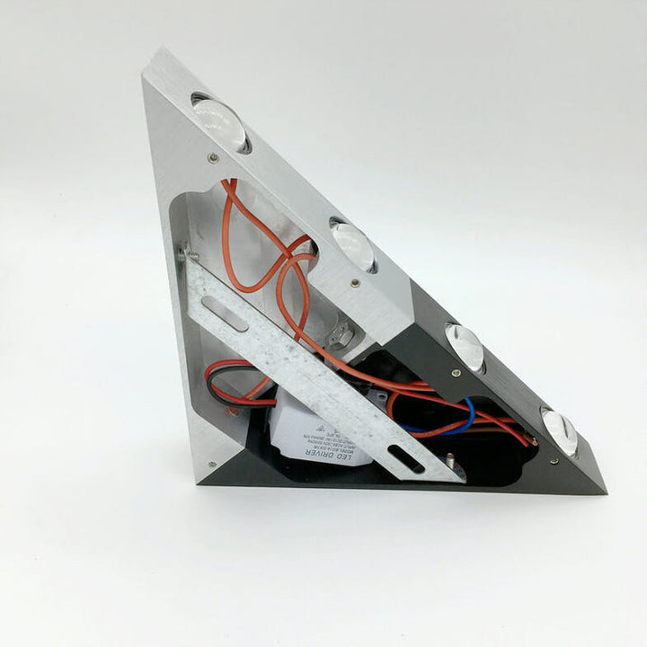Stornfield | TriLumina Prism LED Wall Sconce | Creative Pyramid Design | Aluminum & Acrylic | Color Light Options