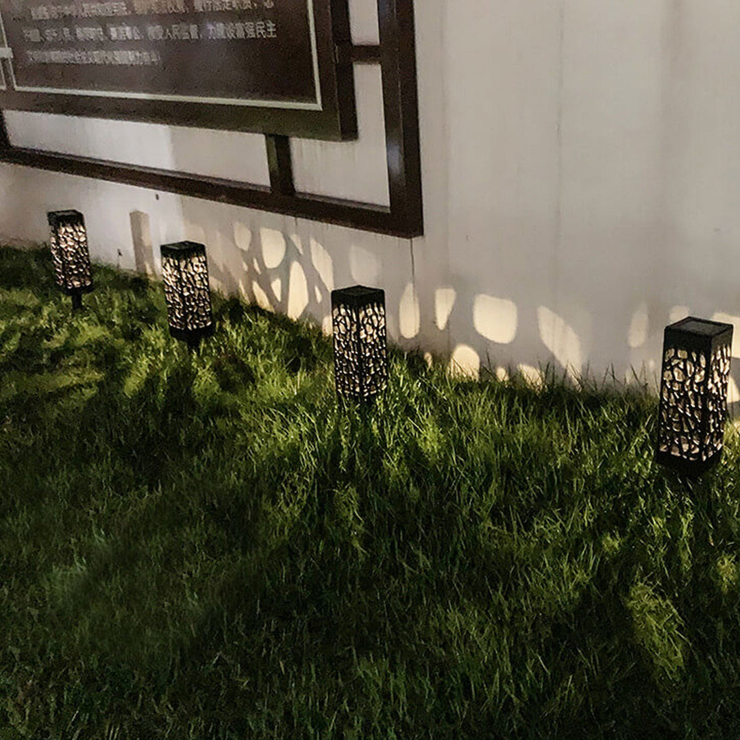 Creative Hollow Square Column LED Outdoor Lawn Ground Insert Landscape Light | Stornfield
