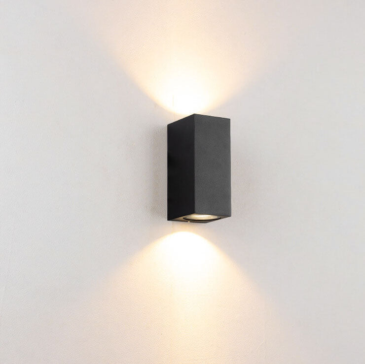 Modern Simple Outdoor Waterproof Aluminum Glass Cylinder 2-Light Wall Sconce Lamp | Stornfield