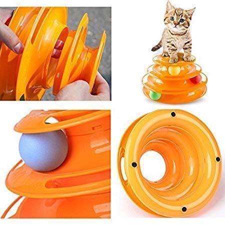 Three Layer Colorful Cat Track Tower Toy | Stornfield