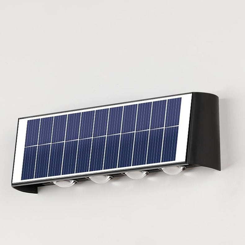Stornfield | Simplicité Moderne Lampe Murale LED Rectangulaire ABS PMMA Étanche Solaire Pour Patio Extérieur