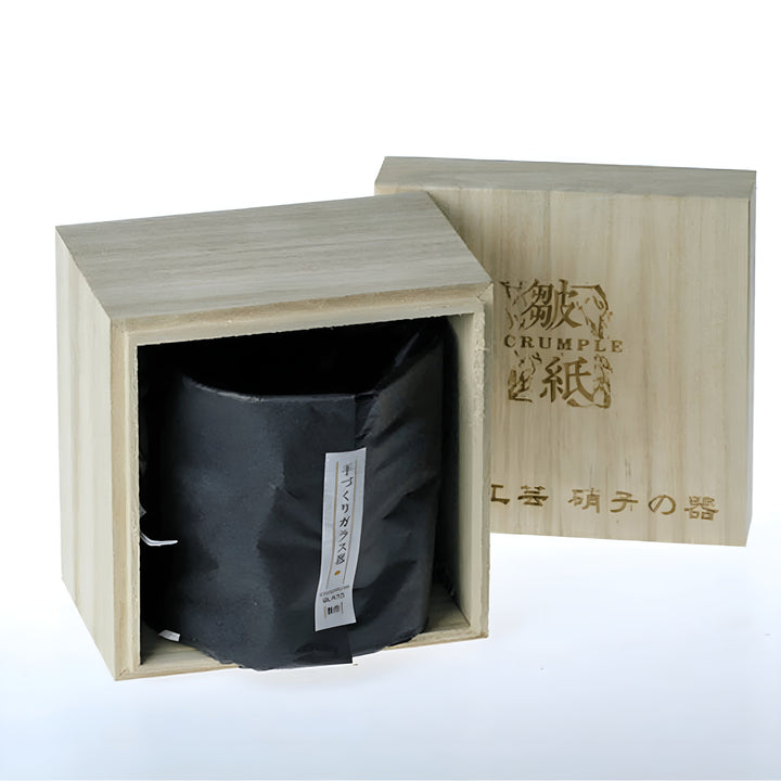 Whiskey glass in Edo Kiriko style – Handcut with unique crumple design | Stornfield