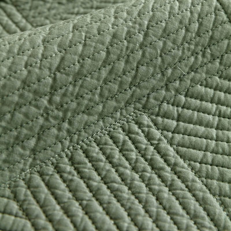 Minimalist All-Season Solid Cotton Geometric Couch Cover | Stornfield