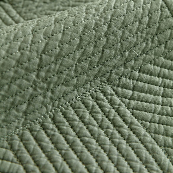 Minimalist All-Season Solid Cotton Geometric Couch Cover | Stornfield
