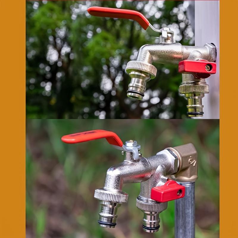 Stornfield | Dual-Outlet Stainless Garden Faucet – Rustproof 2-Way Tap with Quick Connect & Independent Valves