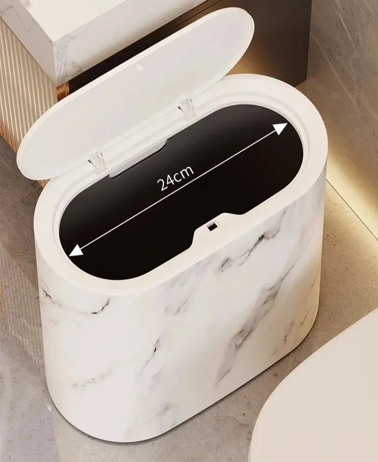 Nordic Marble Design Trash Can Stornfield