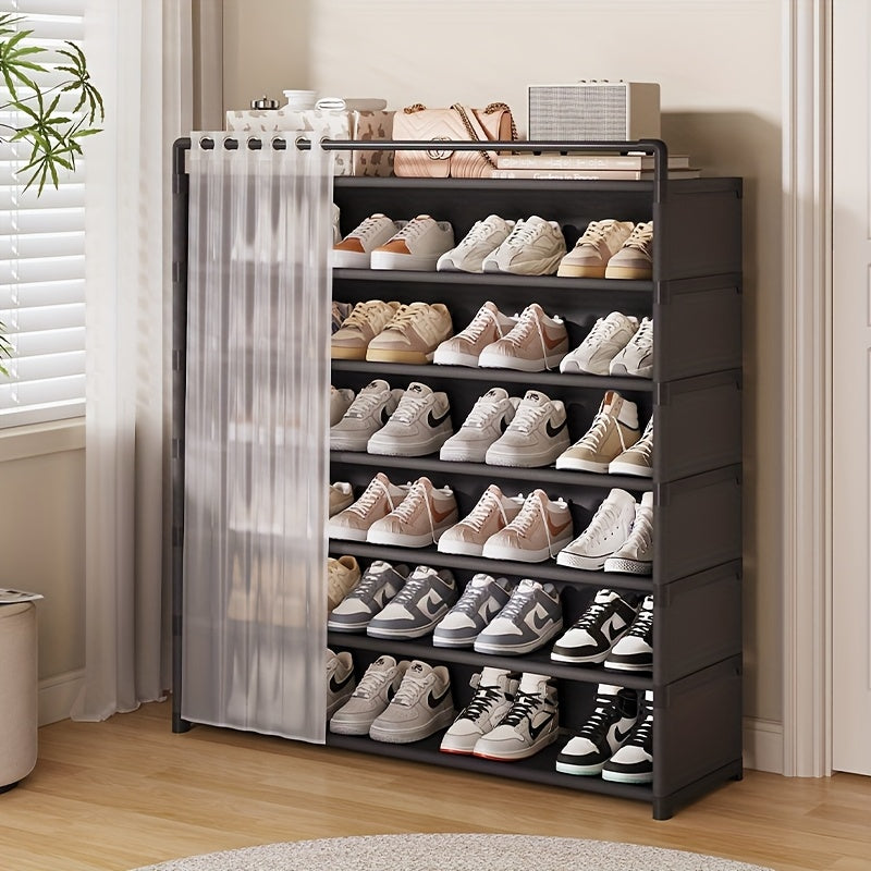 Foldable shoe rack with dust protection 4–7 levels | Stornfield