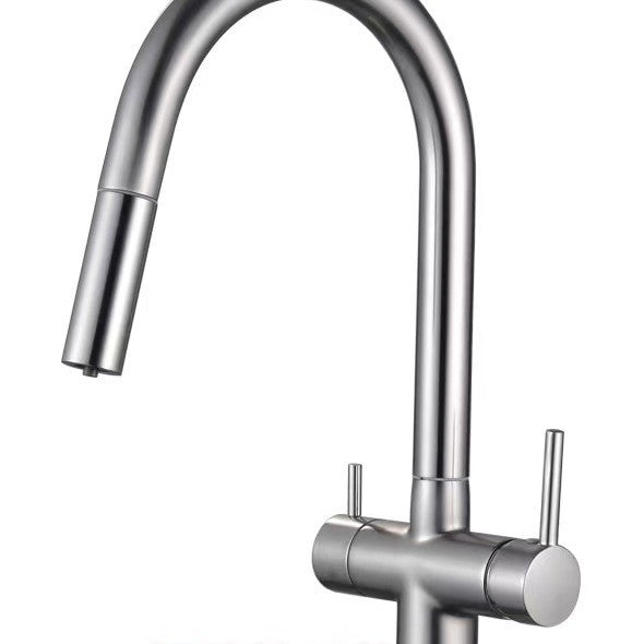Kitchen faucet stainless steel 304, single lever mixer tap