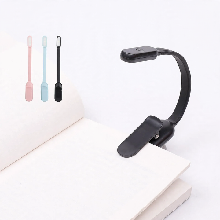 Mini clamp lamp with battery for desk and study
