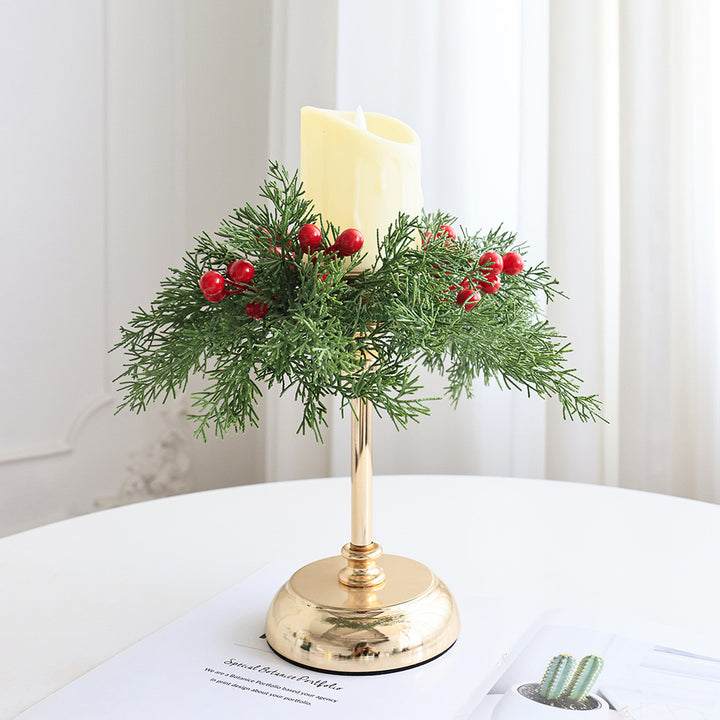 Christmas wreath for candle holder