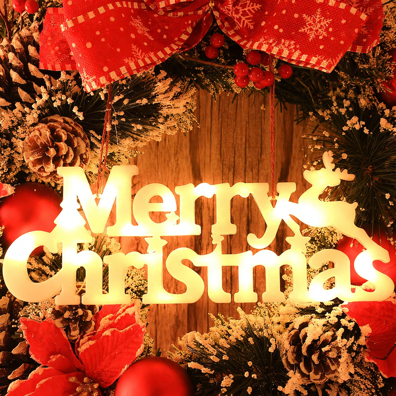 LED Christmas light sign for festive decoration