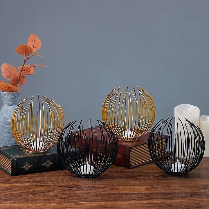 OrbGlo - Metallic Elegance - Ball Tea Light Holder - Chic Atmosphere | Stornfield