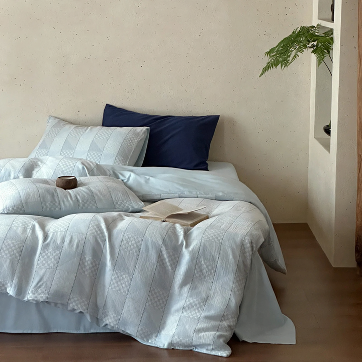 Cotton bedding set, double gauze with jacquard pattern