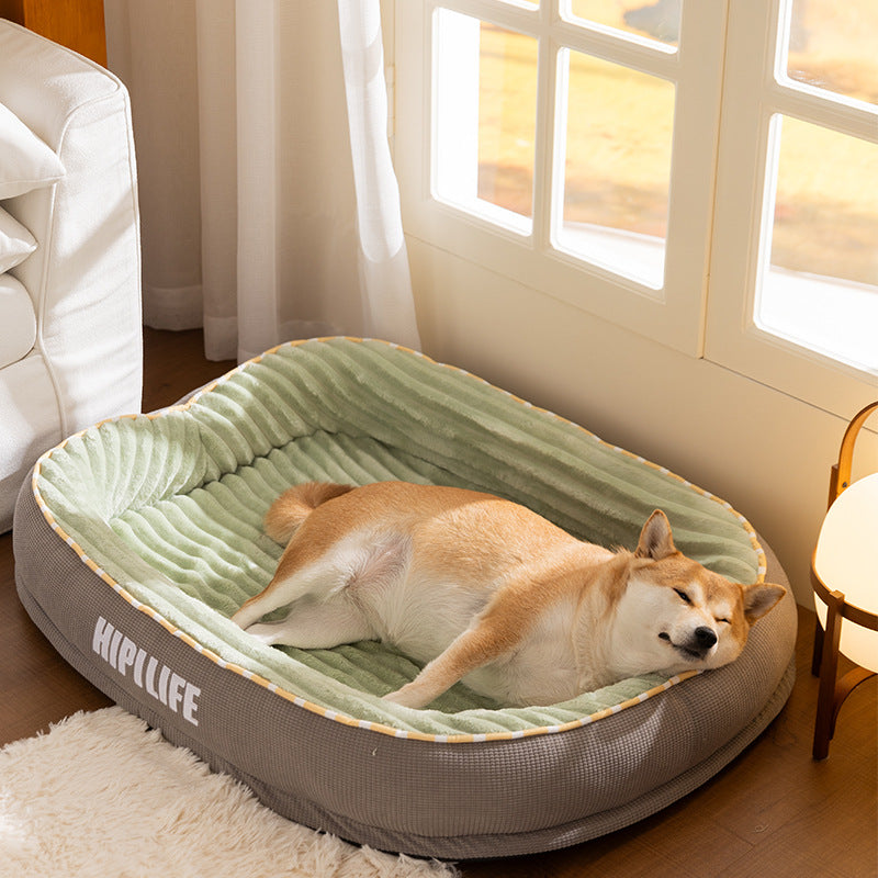 Dog bed, oval, sizes S–XXL, warming