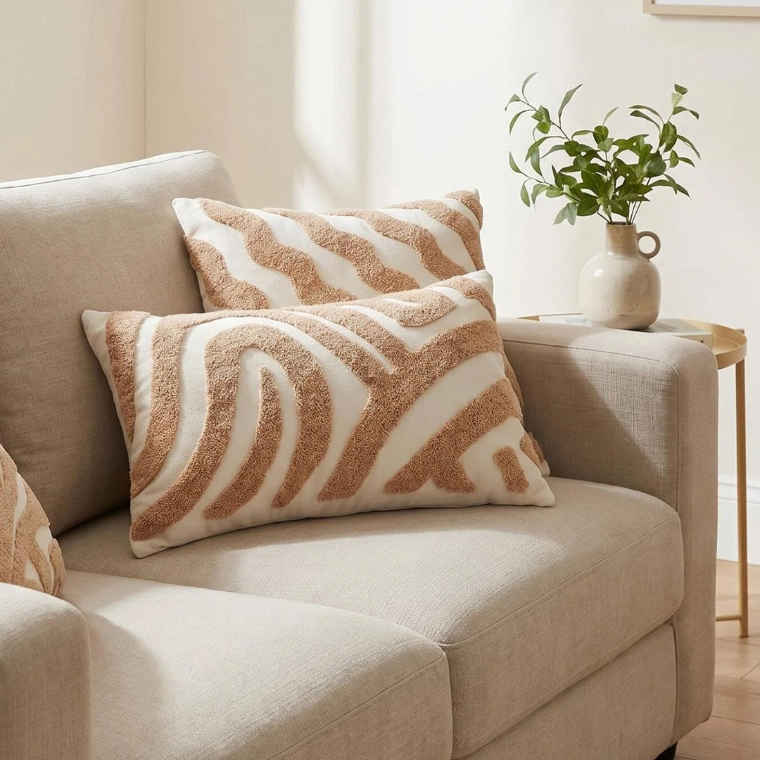 Tufted pillowcase, abstract patterns, 45×45 cm
