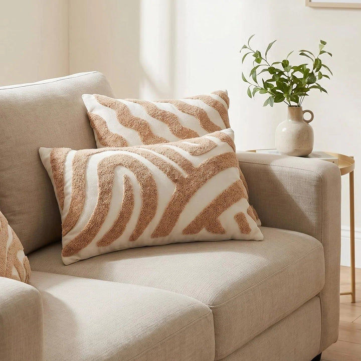 Tufted pillowcase, abstract patterns, 45×45 cm