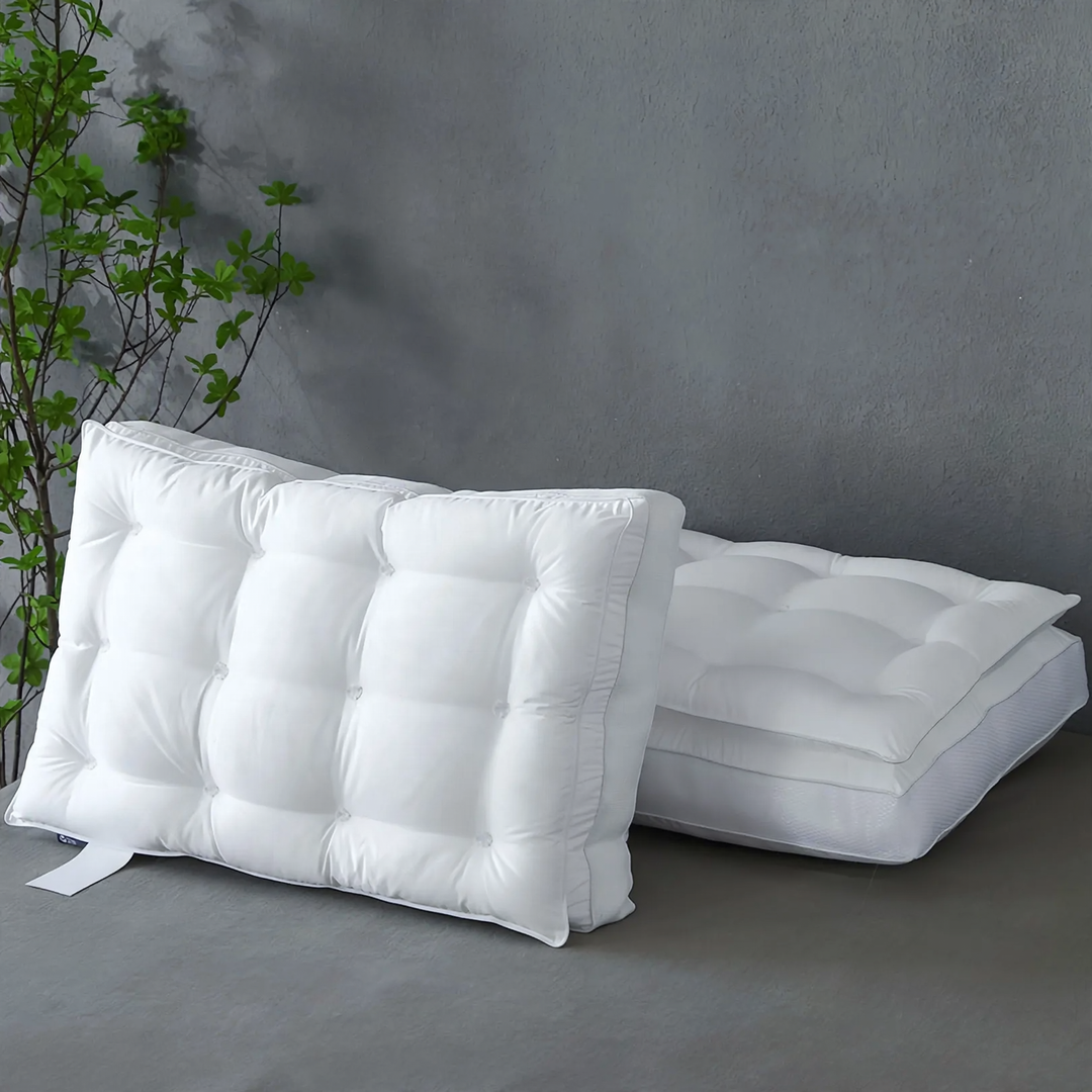 Cotton cushion with double layer, rectangular