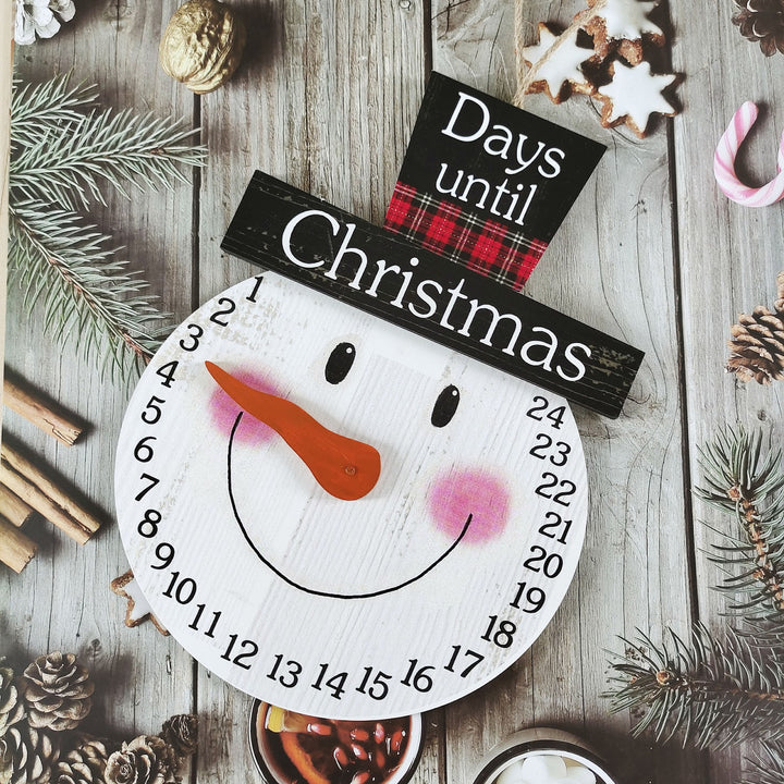 Wooden Advent Calendar for Hanging, Christmas Decoration