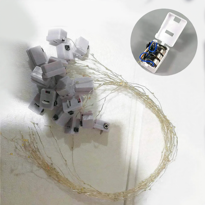 LED Copper Wire String Lights with Button Cell Operation