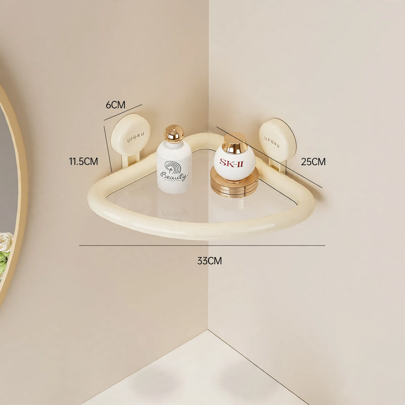 Wall shelf with suction cup for bathroom, model DD2452