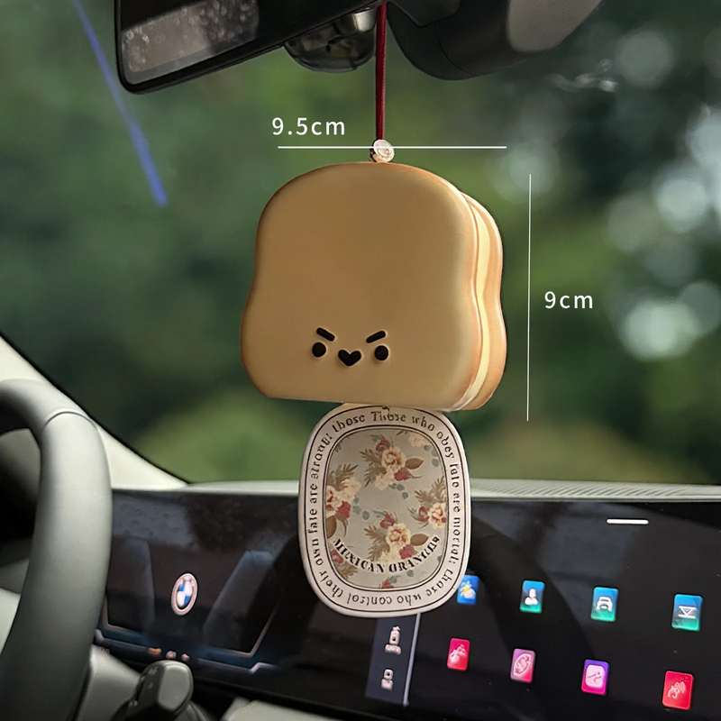 Car scent hanger, bread design, plastic