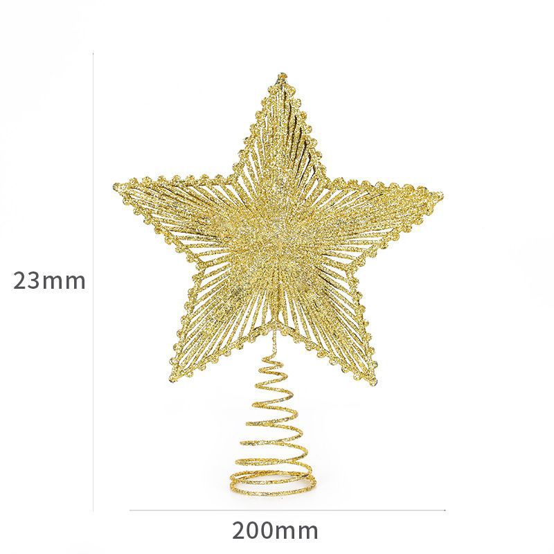 Christmas tree top star, plastic with glitter