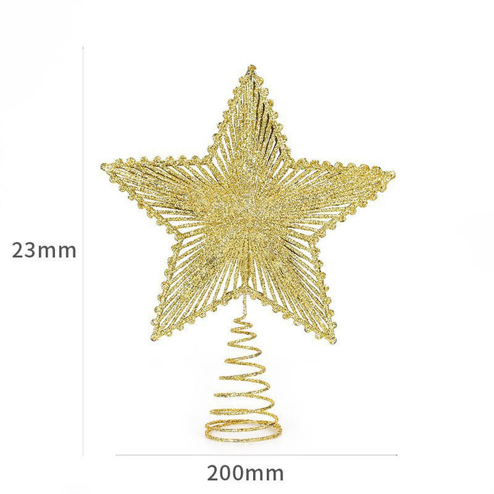 Christmas tree top star, plastic with glitter