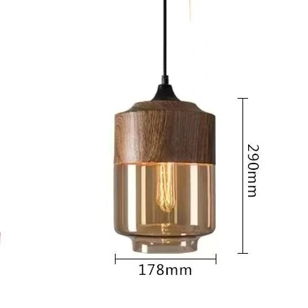 Stornfield | EternaGlow Glass and Wood Pendant Light | Elegant Design for Your Home
