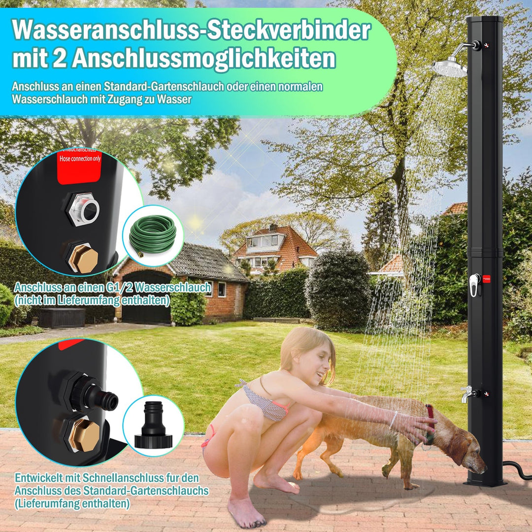 Solar shower 35L garden shower incl. protective cover | Stornfield