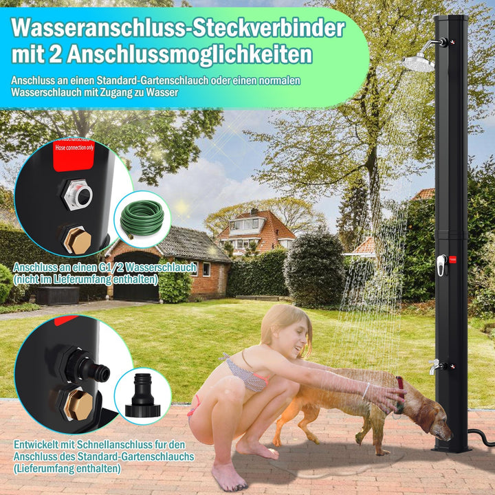 Solar shower 35L garden shower incl. protective cover | Stornfield
