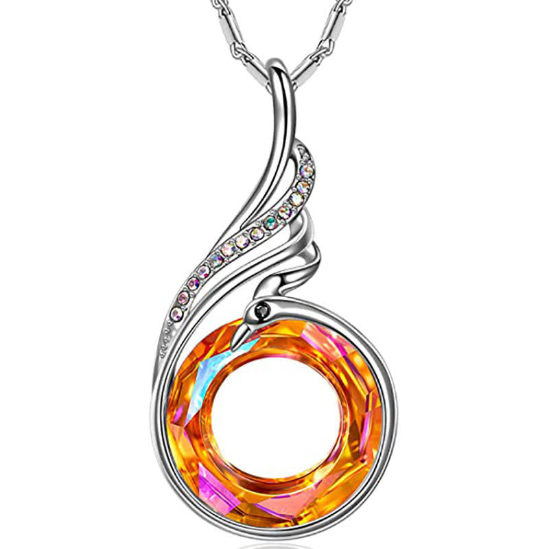 Luxurious Crystal-Embellished Pendant Necklace Stornfield