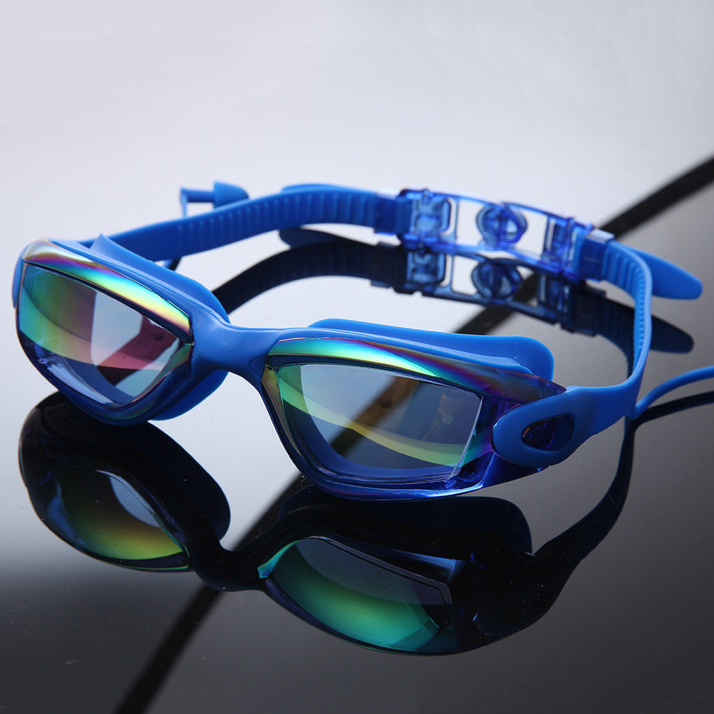 Premium Swim Goggles Set with Adjustable Headband and Protective Cap Stornfield