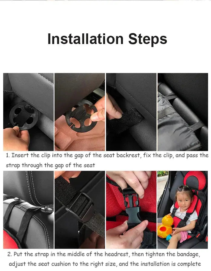 Stornfield | Portable Child Travel Car Seat | Foldable Safety Booster with 5-Point Harness | Ages 0–12 Years