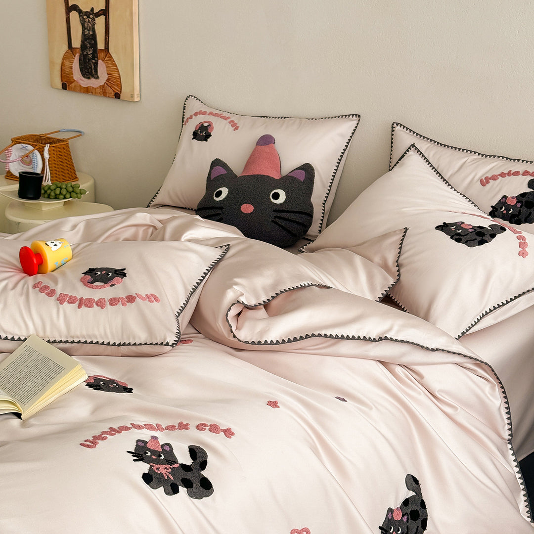 Lyocell bedding with embroidery, 100s, summer