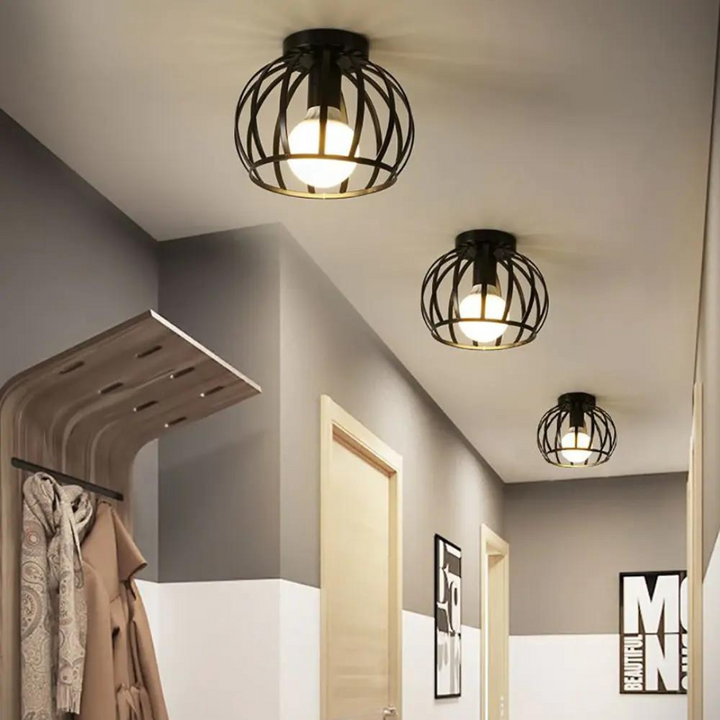 Trendy Industrial Ceiling Lamp with Open Design - ForgeLight | Stornfield