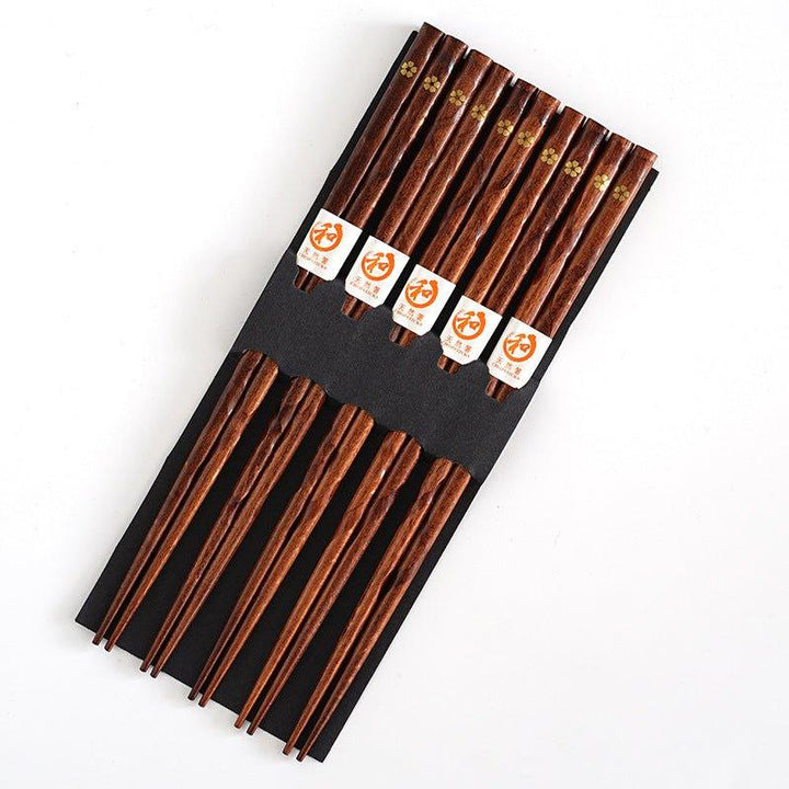 Japanese Golden Sakura Wooden Chopstick Set | Stornfield