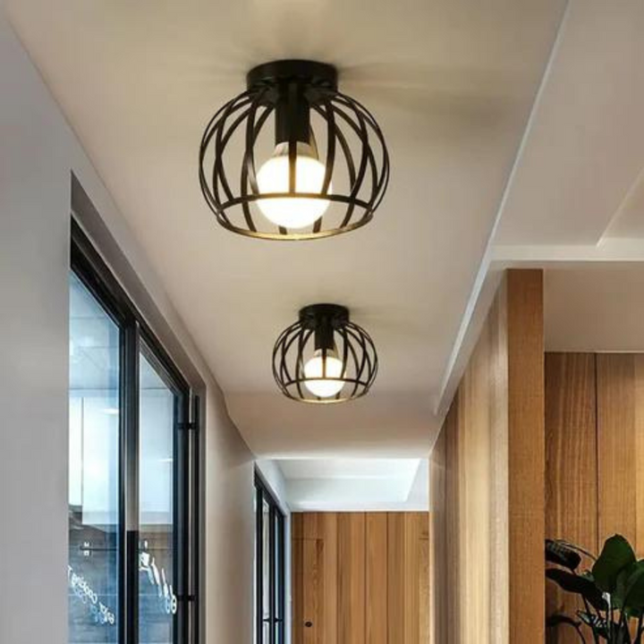 Trendy Industrial Ceiling Lamp with Open Design - ForgeLight | Stornfield